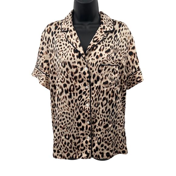 NWT Victoria’s Secret Satin Short Leopard Print Pajama Set Women's Size M - Picture 2 of 11
